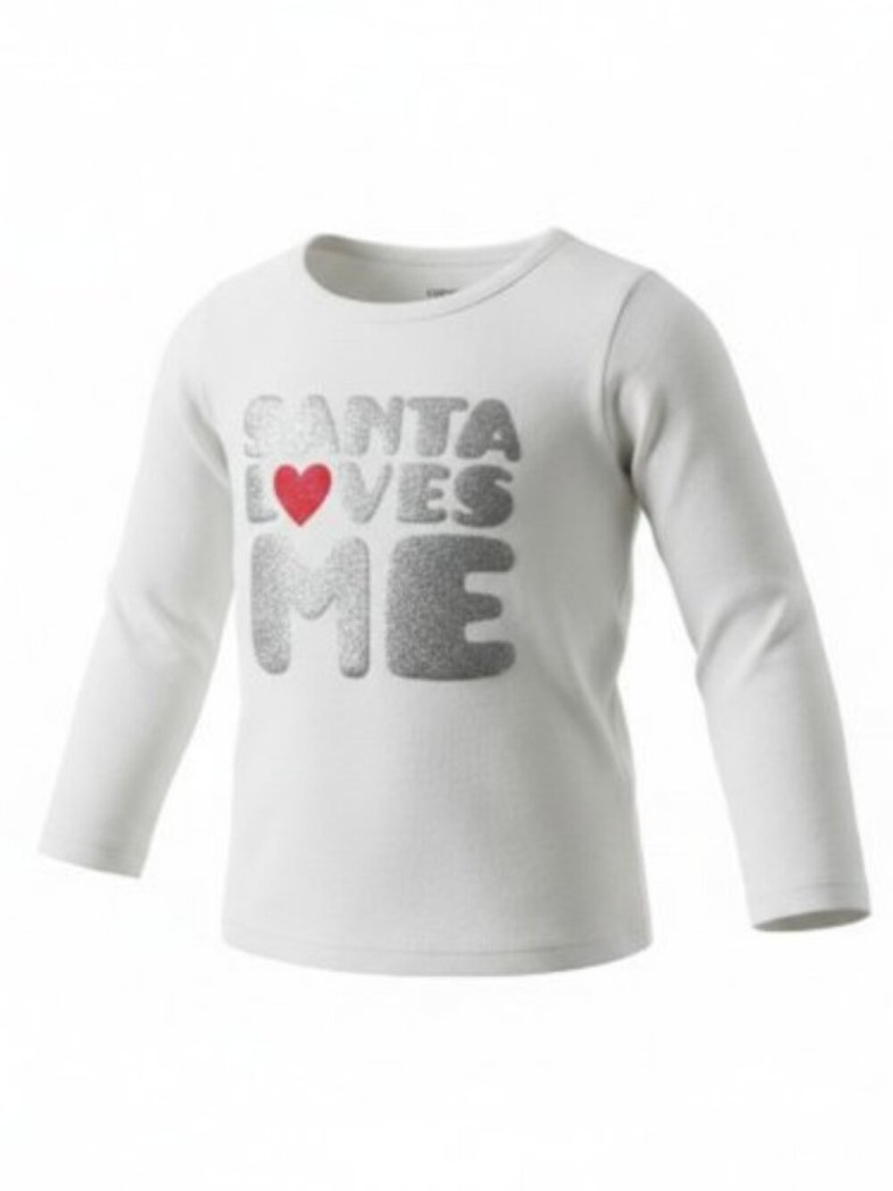 CARTER’S White Long Sleeved SANTA LOVES ME Top Girls Size 4T